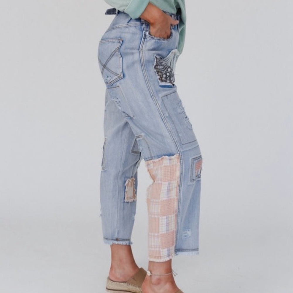 Pol Wanderlight Patchwork Boho Jeans Fwp100 Light… - image 1